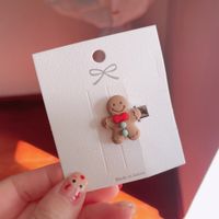 Cute Gingerbread Resin Hair Clip 1 Piece sku image 1