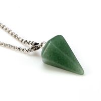 Fashion Hexagonal Cone Natural Stone Pendant Necklace 1 Piece sku image 8