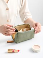 Women's All Seasons Polyester Solid Color Basic Square Zipper Cosmetic Bag main image 1