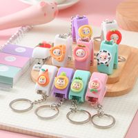 Cute Cartoon Student Small Portable Binding Book Stapler With Keychain main image 6