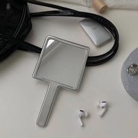 Retro Portable Square Hand Holding Hd Hairdressing Makeup Mirror main image 4
