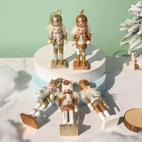 Cute Cartoon Wooden Home Furnishings Decorations Christmas Tree Pendant main image 5