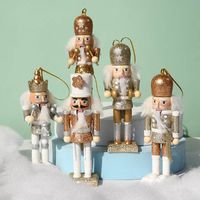 Cute Cartoon Wooden Home Furnishings Decorations Christmas Tree Pendant main image 1