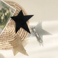 Fashion Pentagram Arylic Alloy Hair Clip 1 Piece main image 2