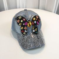 Unisex Korean Style Butterfly Rhinestone Baseball Cap main image 4