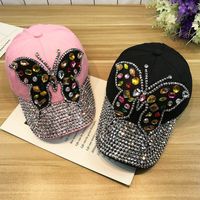 Unisex Korean Style Butterfly Rhinestone Baseball Cap main image 2