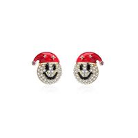 Ethnic Style Snowman Snowflake Elk Alloy Enamel Rhinestones Women's Drop Earrings 1 Pair main image 2