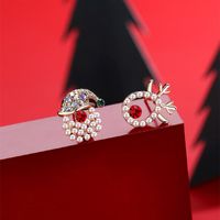 Ethnic Style Snowman Snowflake Elk Alloy Enamel Rhinestones Women's Drop Earrings 1 Pair sku image 7
