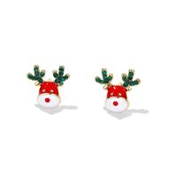Ethnic Style Snowman Snowflake Elk Alloy Enamel Rhinestones Women's Drop Earrings 1 Pair sku image 6