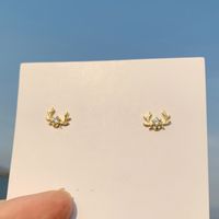 1 Pair Fashion Devil's Eye Crown Flower Inlay Copper Zircon Ear Studs sku image 9