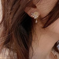Sweet Geometric Butterfly Bow Knot Imitation Pearl Alloy Inlay Rhinestones Women's Earrings 1 Pair sku image 259