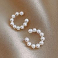 1 Pair Casual Pearl Beaded Plating Alloy Ear Clips main image 1