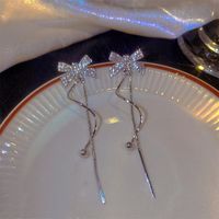 Sweet Geometric Butterfly Bow Knot Imitation Pearl Alloy Inlay Rhinestones Women's Earrings 1 Pair sku image 676