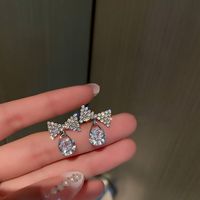 Sweet Geometric Butterfly Bow Knot Imitation Pearl Alloy Inlay Rhinestones Women's Earrings 1 Pair sku image 616