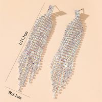 Fashion Alloy Rhinestone Gradient Color Earrings Daily Unset Drop Earrings sku image 34