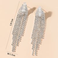 Fashion Alloy Rhinestone Gradient Color Earrings Daily Unset Drop Earrings sku image 28