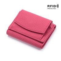 Women's Solid Color Leather Magnetic Buckle Wallets sku image 7