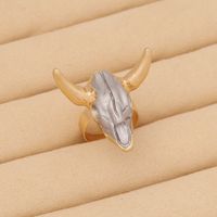 Retro Cattle Alloy Resin Women's Open Ring 1 Piece main image 6