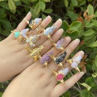 Retro Cattle Alloy Resin Women's Open Ring 1 Piece main image 1