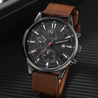 Fashion Solid Color Buckle Quartz Men's Watches main image 2