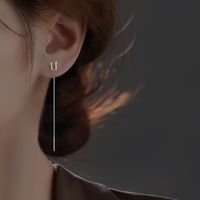 Fashion Simple Style Letter Sterling Silver Tassel Earrings Ear Line sku image 20