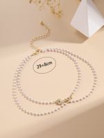 Elegant Letter Alloy Plating Artificial Pearls Women's Choker main image 3