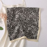 Elegant Square Satin Printing Silk Scarves sku image 109