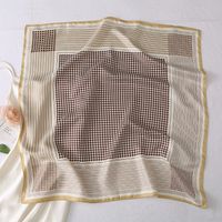 Elegant Square Satin Printing Silk Scarves sku image 6