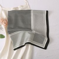 Elegant Square Satin Printing Silk Scarves sku image 7