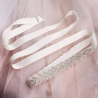 Bridal Waist Seal Hand Sewn Crystal Wedding Dress Rhinestone Belt Wholesale sku image 4
