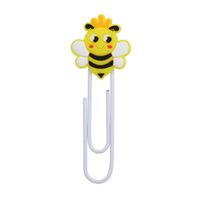 Cute Bee Cartoon Sun Flower Pvc Soft Glue Epoxy Clip Bookmark sku image 3