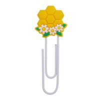 Cute Bee Cartoon Sun Flower Pvc Soft Glue Epoxy Clip Bookmark sku image 5