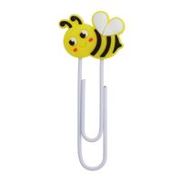 Cute Bee Cartoon Sun Flower Pvc Soft Glue Epoxy Clip Bookmark sku image 4