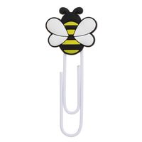 Cute Bee Cartoon Sun Flower Pvc Soft Glue Epoxy Clip Bookmark sku image 6