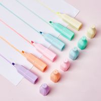 6 Color Mineral Water Bottle Student  Stationery Fluorescent Pen1 Pcs main image 2