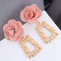 Fashion Flower Alloy Plating Women's Drop Earrings 1 Pair sku image 5