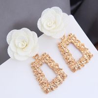 Fashion Flower Alloy Plating Women's Drop Earrings 1 Pair sku image 3