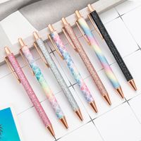 Creative Student Stationery Gold Powder Pressing Ballpoint Pen 1 Pcs main image 1