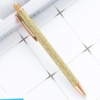 Retro Metal Pressing Gold Powder Ballpoint Pen sku image 1