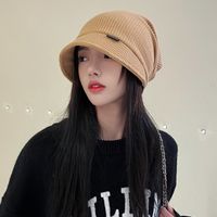 Women's Fashion Solid Color Sewing Beanie Hat main image 3