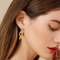 Simple Style Solid Color Alloy Enamel Women's Drop Earrings 1 Pair main image 2
