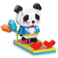 Cute Panda Assembly Building Blocks Mobile Phone Bracket main image 4