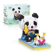 Cute Panda Assembly Building Blocks Mobile Phone Bracket sku image 3