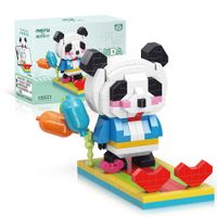 Cute Panda Assembly Building Blocks Mobile Phone Bracket sku image 4