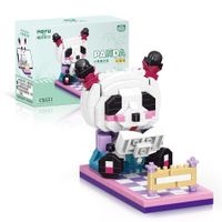 Cute Panda Assembly Building Blocks Mobile Phone Bracket sku image 2