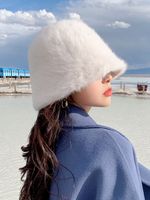 Women's Fashion Solid Color Sewing Eaveless Bucket Hat main image 4