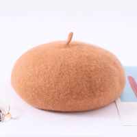 Women's Fashion Solid Color Sewing Eaveless Beret Hat sku image 3