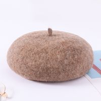 Women's Fashion Solid Color Sewing Eaveless Beret Hat sku image 2