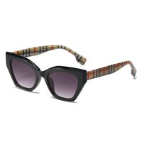 Fashion Plaid Ac Cat Eye Full Frame Women's Sunglasses sku image 3