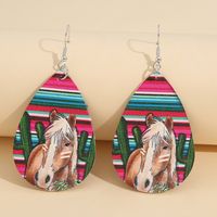 Fashion Water Droplets Pu Leather Women's Earrings 1 Pair main image 1